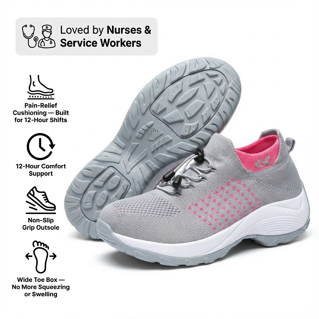 ShiftPro™ – 12-Hour Comfort Shoes for Heel & Plantar Fasciitis Relief