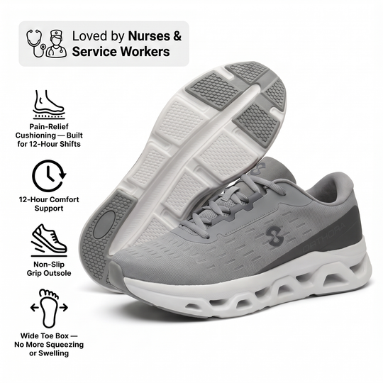 Orthora™ Fly — 12-Hour Shift Shoes for All-Day Foot, Knee & Back Pain Relief
