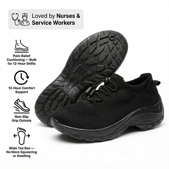 ShiftPro™ – 12-Hour Shift Shoes for All-Day Foot, Knee & Back Pain Relief
