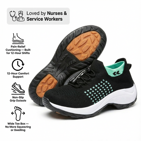 ShiftPro™ – 12-Hour Comfort Shoes for Heel & Plantar Fasciitis Relief