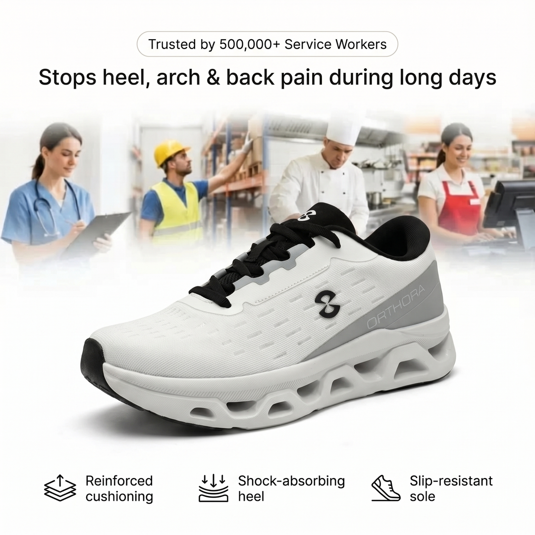 Orthora™ Fly — 12-Hour Shift Shoes for All-Day Foot, Knee & Back Pain Relief